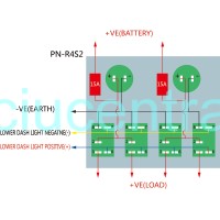 Prietaisų jungiklių skydelis su 5V USB jungtimis ir 12V/24V rozete