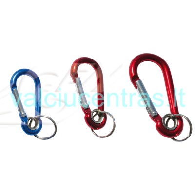 Anoduoto aliuminio karabinas su kilpa ir žiedu 6x60mm