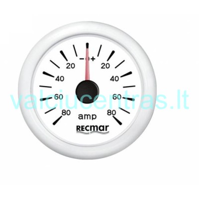 Ampermetras baltas iki 80 amp