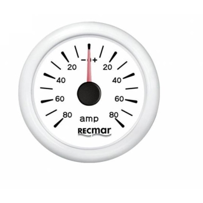 Ampermetras baltas iki 80 amp