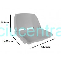 Plastikinė sėdynė su paminkštinimu pilka