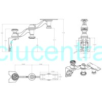 RAM sukiojamas echoloto laikiklis vertikalus RAM-109V-1U