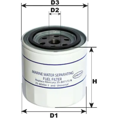Kuro-vandens separatoriaus filtras (elementas)