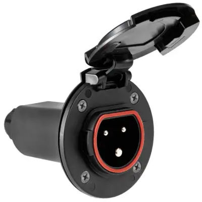 Hermeti&scaron;ka rozetė 16A/230V juodas dangtelis