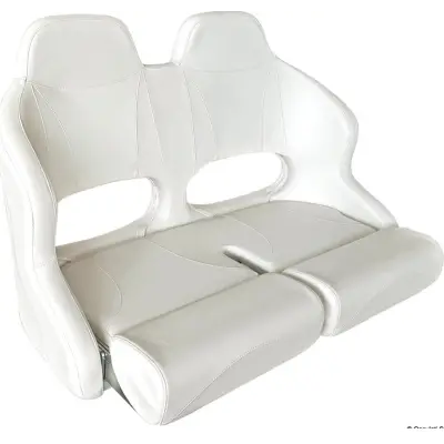 Dvivietė laivo sėdynė su atlenkiama priekine dalimi baltos sp.