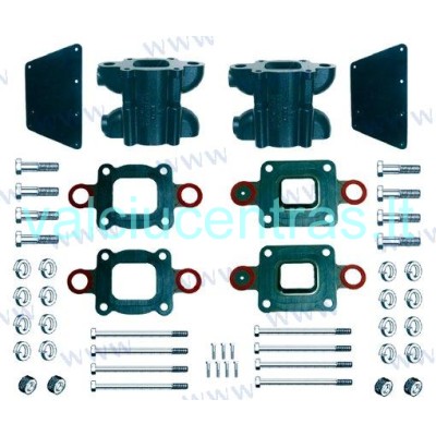 Exhaust system kit for Mercruiser V8 engines