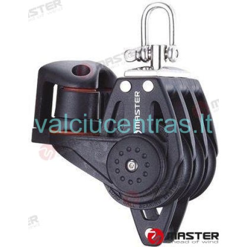 Master trigubas blokas su blokatoriumi, šekeliu, kilpa 40mm