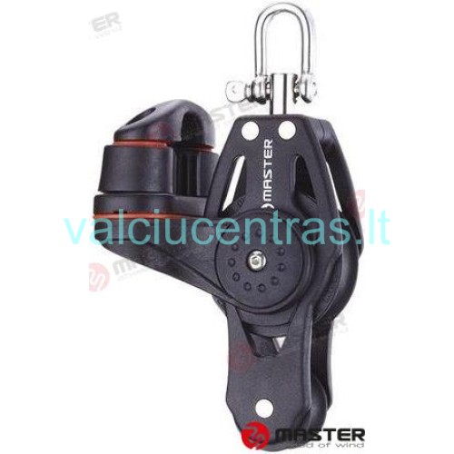 Master viengubas pasukamas blokas su blokatoriumi ir šekeliu 40mm Master viengubas pasukamas blokas su blokatoriumi ir šekeliu 40mm