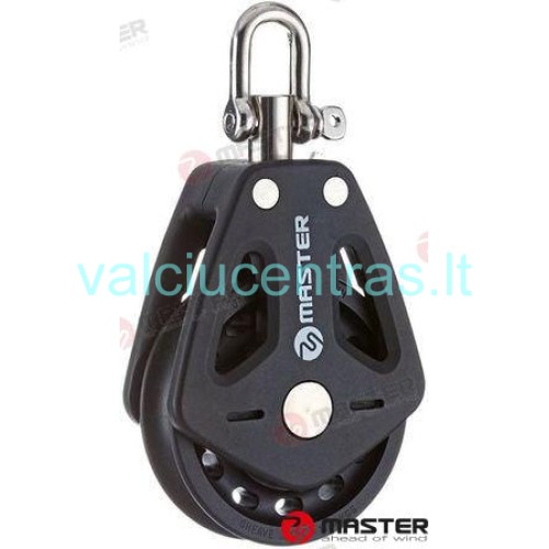 Master viengubas pasukamas blokas su šekeliu 50mm Master viengubas pasukamas blokas su šekeliu 50mm