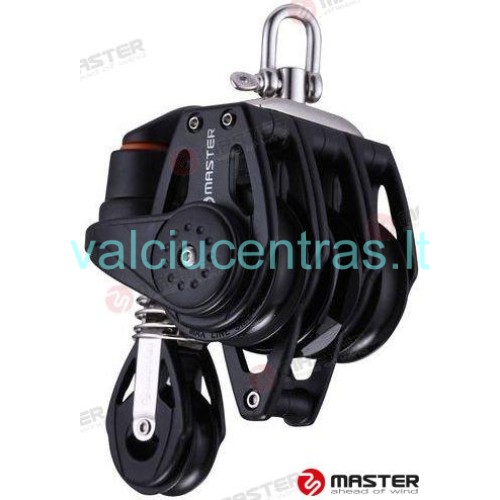 Master trigubas blokas su blokatoriumi, kilpa ir šekeliu 40mm Master trigubas blokas su blokatoriumi, kilpa ir šekeliu 40mm
