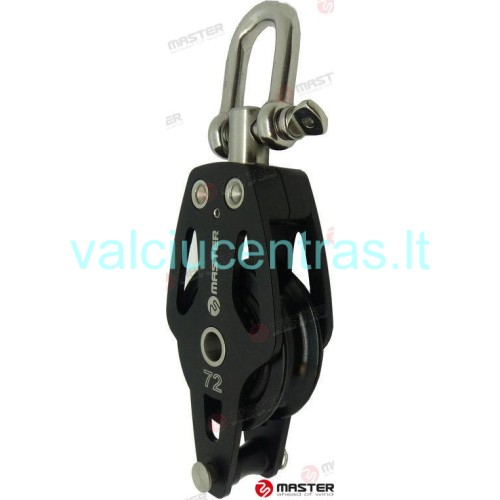 Master viengubas pasukamas blokas su kilpa ir šekeliu 72mm Master viengubas pasukamas blokas su kilpa ir šekeliu 72mm