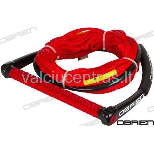 OBRIEN tempimo virvė su rankena raudona OBRIEN tempimo virvė su rankena raudona