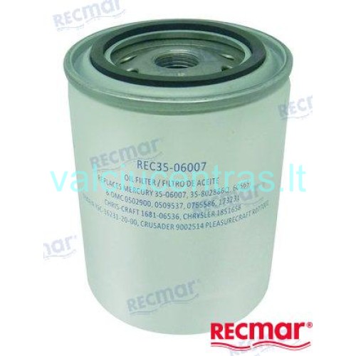 Mercury, Volvo Penta, OMC tepalo filtras Mercury, Volvo Penta, OMC tepalo filtras