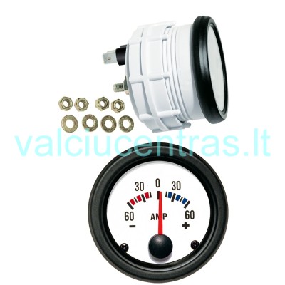 Ampermetras baltas iki 60 amp