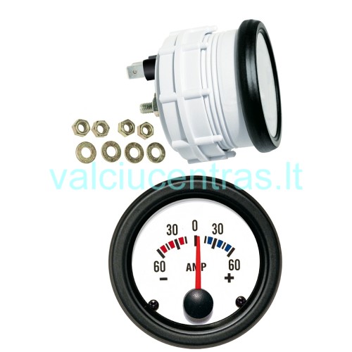 Ampermetras baltas iki 60 amp