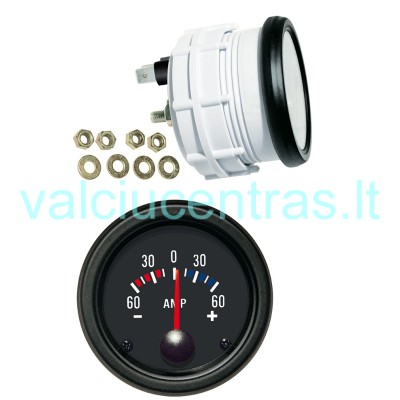 Ampermetras juodas iki 60 amp