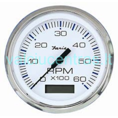 FARIA Tachometras / moto valandų skaičiuoklė balta 