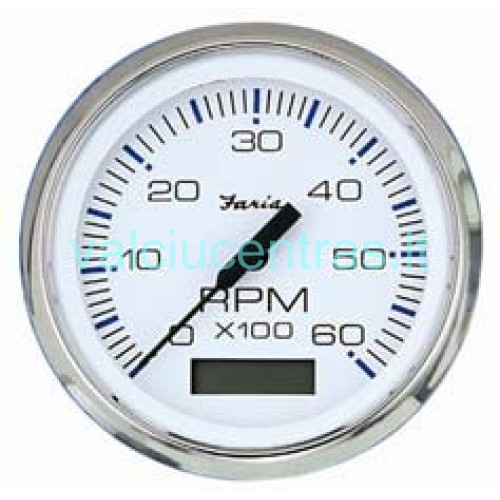 FARIA Tachometras / moto valandų skaičiuoklė balta 