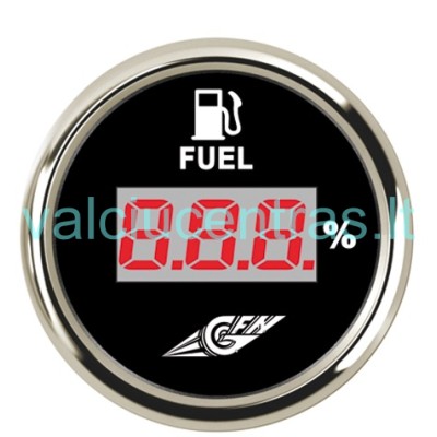 Degalų lygio skydelis juodas nerūdijančio plieno 