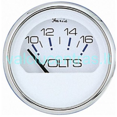 FARIA voltmetras baltas
