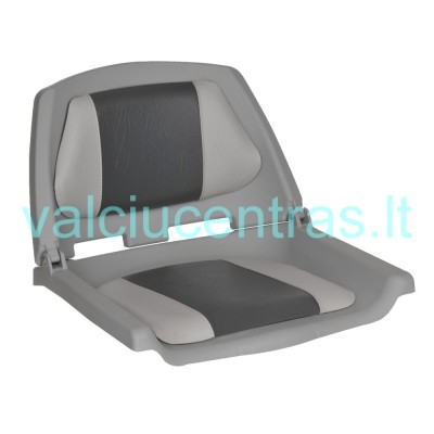 Plastikinė sėdynė su paminkštinimu pilka