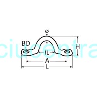 Nerūdijančio plieno kilpa fenderiams Nerūdijančio plieno kilpa fenderiams