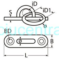 Nerūdijančio plieno kilpa su žiedu