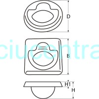 Nerūdijančio plieno įleidžiama pakėlimo rankena
