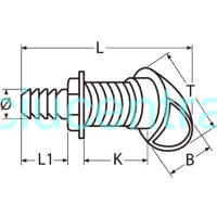 Drenažo detalė su dangteliu ir 20 mm žarnos pajungimu