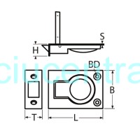 Nerūdijančio plieno įleidžiama  pakėlimo rankena Nerūdijančio plieno įleidžiama  pakėlimo rankena