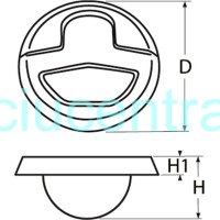 Įleidžiama plastikinė pakėlimo rankenėlė Įleidžiama plastikinė pakėlimo rankenėlė