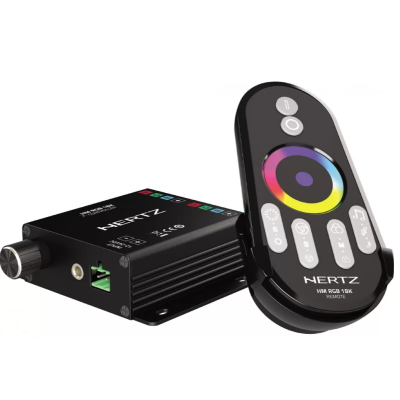 Hertz HM RGB 1 BK – RGB LED apšvietimo valdiklis su nuotolinio valdymo pulteliu