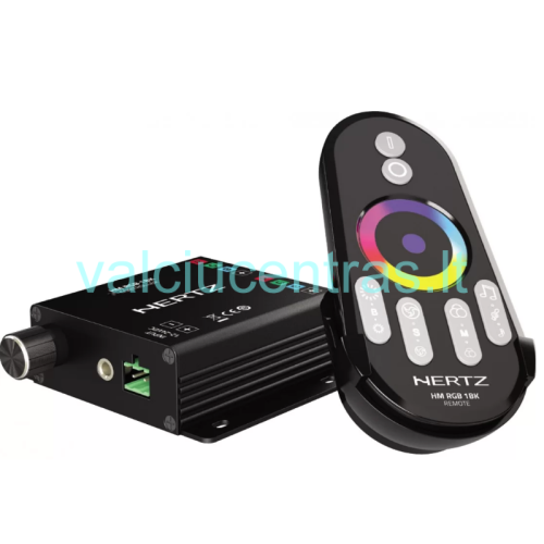 Hertz HM RGB 1 BK – RGB LED apšvietimo valdiklis su nuotolinio valdymo pulteliu