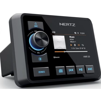 Hertz HMR 15D DAB+ – jūrinis skaitmeninis medijos imtuvas su Bluetooth ir DAB+ radiju