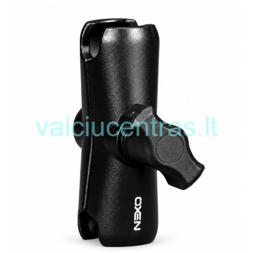 NEXO dvigubas laikiklis su 1″ rutulio jungtimis, 9 cm