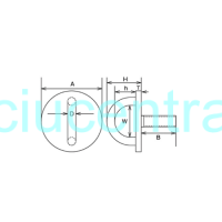 N. plieno apvalus įsukamas pagrindas su kilpa N. plieno apvalus įsukamas pagrindas su kilpa