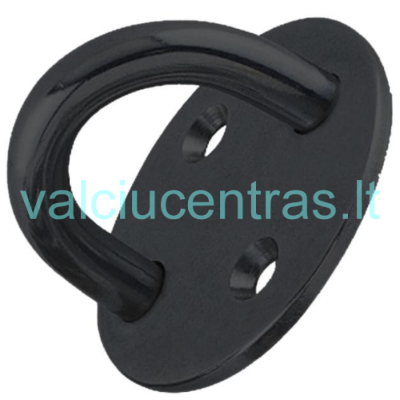 Nerūdijančio plieno kilpa apvali juodos spalvos 33 mm