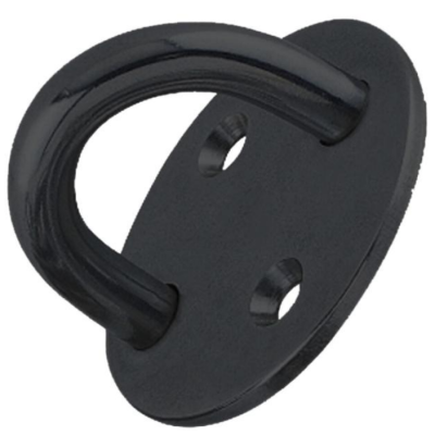 Nerūdijančio plieno kilpa apvali juodos spalvos 50 mm