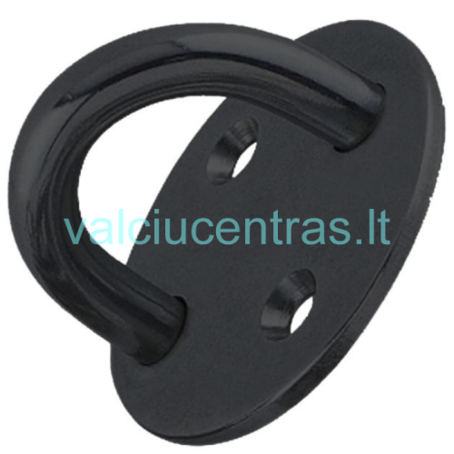 Nerūdijančio plieno kilpa apvali juodos spalvos 40 mm