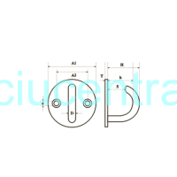 N. plieno apvalus pagrindas su kabliuku