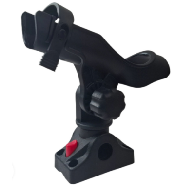 Fishing rod holder with lock in various positions