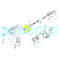 Priekinės pavaros dantratis Yamaha varikliams Priekinės pavaros dantratis Yamaha varikliams