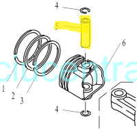 Stūmoklio kaištis Parsun F4/F5 Stūmoklio kaištis Parsun F4/F5