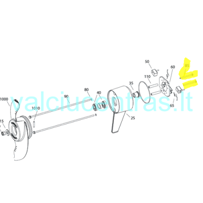 Minn Kota šepetėlių korpuso varžtas 830-027