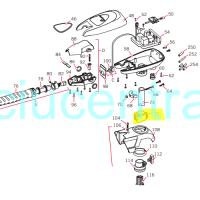 Minn Kota elektrinio variklio aukščio fiksavimo detalė Minn Kota elektrinio variklio aukščio fiksavimo detalė