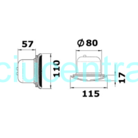 Įmontuojamas garsinis signalas plastikinis apvalus