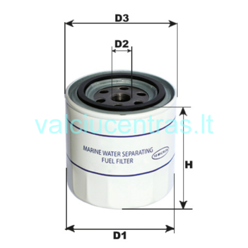 Kuro-vandens separatoriaus filtras (elementas)