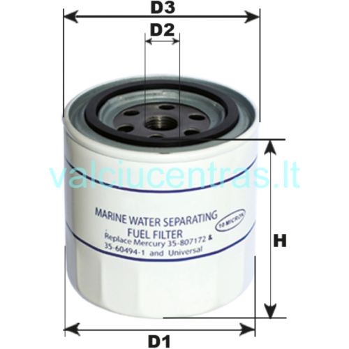 Kuro-vandens separatoriaus filtras (elementas)