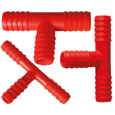 T formos plastikinis vamzdelis raudonos sp.