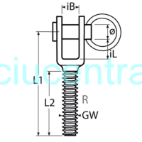 Įsukama n. plieno kilpa juodos sp.